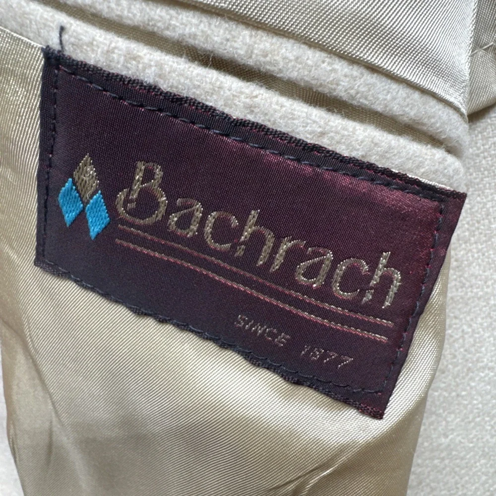 Bachrach Blazer Mens 42R‎ Tan Elbow Patches Sport Coat Jacket Office Wedding